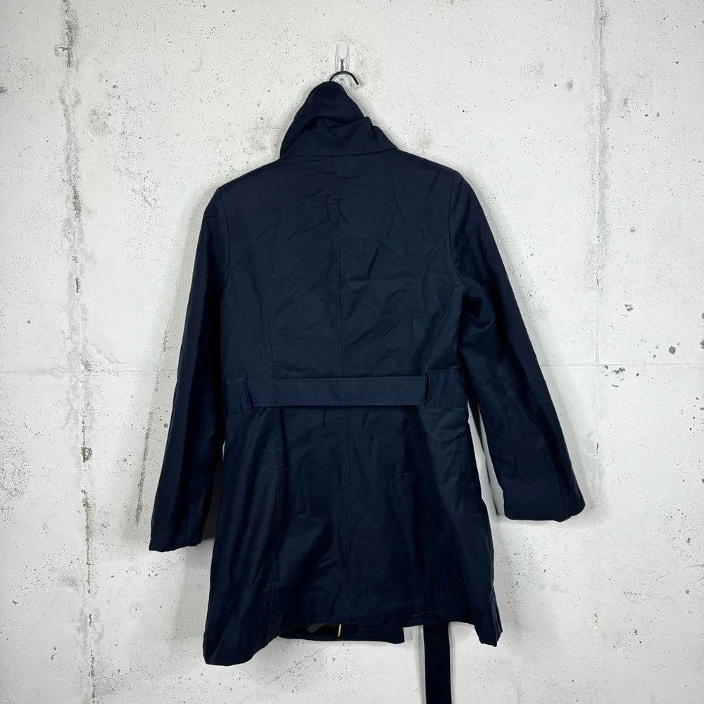 DKNY Pea Coat Navy Button Belted Jacket Coat - Picture 6 of 10